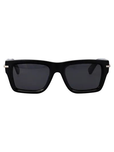 Ferragamo Salvatore  Rectangular Sunglasses Sf2033 S 001 In Black