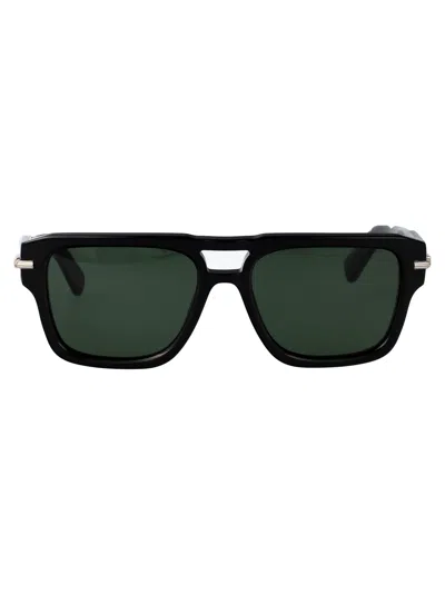 Ferragamo Salvatore  Rectangular Sunglasses Sf2070 S 001 In Black