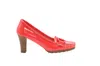 Ferragamo Salvatore Ferragmo Gancini Loafer Heels In Red Patent Leather In Red