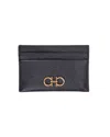 Ferragamo Salvatore Gancini Credit Card Holder In Blue