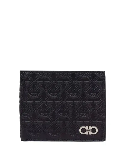 Ferragamo Salvatore Gancini Wallet In Black