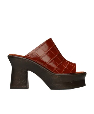Ferragamo Samanta Thick-soled High-heeled Sandals In Black
