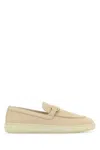 Ferragamo Nubuck Leather Loafers Gold Hardware In Desmas