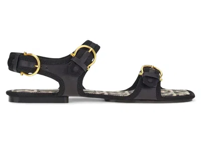 Pre-owned Ferragamo Sandal Gold (women's) Sneakers In Black