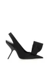 Ferragamo Asymmetrical Bow Sandal In Black