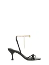 Ferragamo Denise 70 Patent Leather Sandals In Black