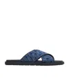 Ferragamo Monogram Sandals In Blue