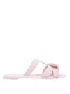 Ferragamo Lilou New Vara Plate Flat Sandals