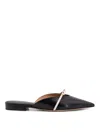 Ferragamo Giulye Mini Bow Leather Flat Mules