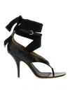 Ferragamo Black Sandal With Heel And Ribbon Women In Black