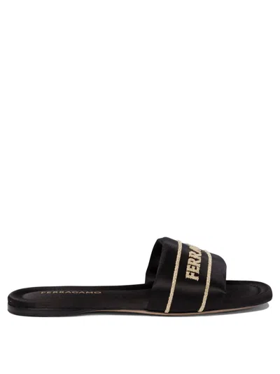 Ferragamo Sandals In Black