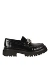Ferragamo Ingrid Leather Loafers In Black