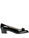 Ferragamo Vara 1 Wrapped Heel Pumps In Black