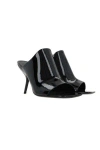 Ferragamo Women's Back Leather Slide Mules In Black