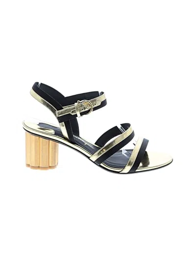 Pre-owned Ferragamo Sandals In Gold
