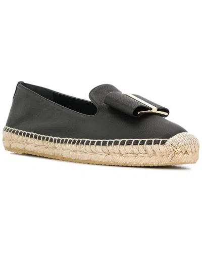 FERRAGAMO FERRAGAMO SANNIO LEATHER ESPADRILLE