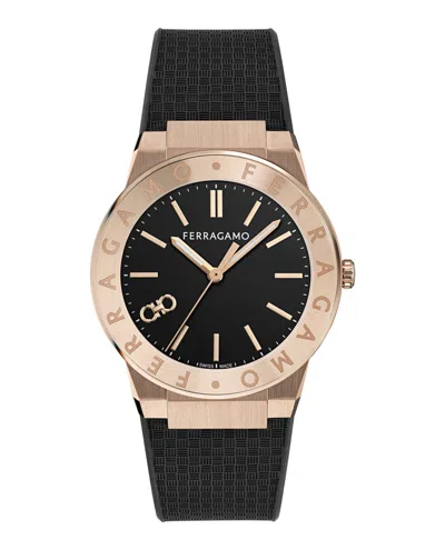 Ferragamo Sapphire Logo Recycled Pu Watch In Multi