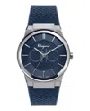 Ferragamo Sapphire Silicon Watch In Multi