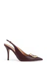 Ferragamo Sara Pointed Toe Slingback Pump In Animal Print