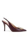 Ferragamo Women Sara 95 Leather Slingback Pumps In Multi