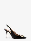 Ferragamo Sara Patent Leather Slingback Pumps In Black