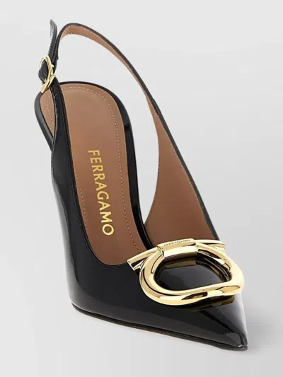 FERRAGAMO 'SARA' SLINGBACK PUMPS FEATURING GOLD-TONE HARDWARE