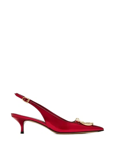 Ferragamo Sara Slingback Pumps In Red