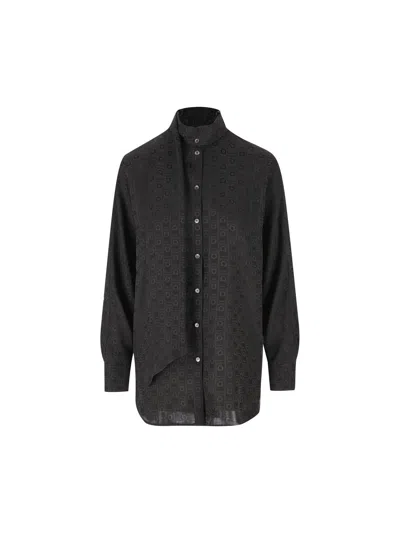 FERRAGAMO SASH COLLAR BLOUSE