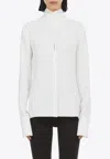Ferragamo Viscose Blouse With Sash Collar In White