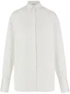 Ferragamo Viscose Blouse With Sash Collar In White