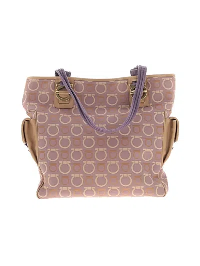 Pre-owned Ferragamo Satchel In Purple