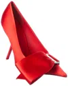 Ferragamo Satin 100 Pump In Red