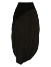 Ferragamo Satin Draped Mini Skirt In Multi
