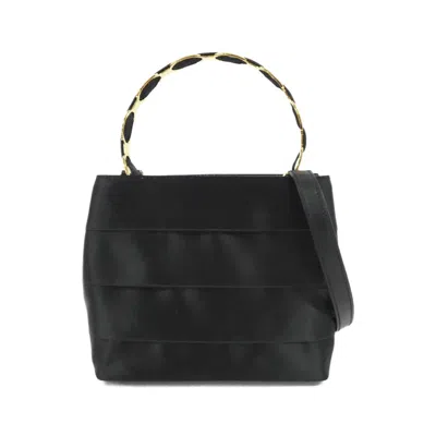 Pre-owned Ferragamo Satin Handbag () In Black