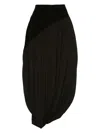 Ferragamo Satin Draped Mini Skirt