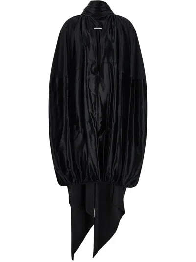 Ferragamo Satin Mini Dress In Black