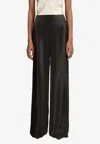 Ferragamo Satin Pajama Pants In Black