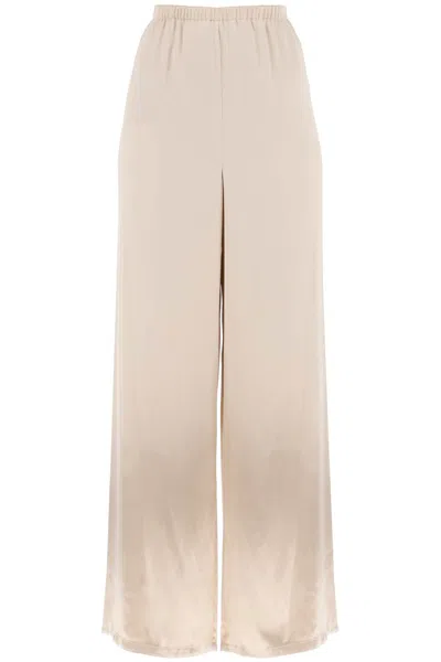 Ferragamo Satin Pants For Women In Neutro