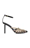 Ferragamo High-heeled Sandals With Thin Ankle Straps In Multi