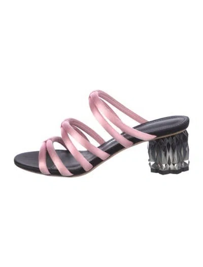 Pre-owned Ferragamo Satin Slides In Multi