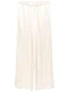 Ferragamo Satin Trousers In Neutrals