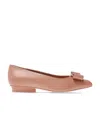 Ferragamo Ballet Flats In Brown