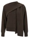 Ferragamo Scarf Cardigan Sweaters And Cardigans Brown