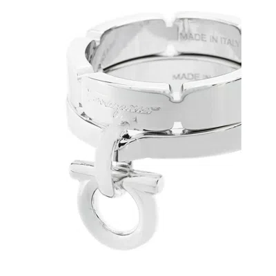 Ferragamo Scarf Ring In Gray