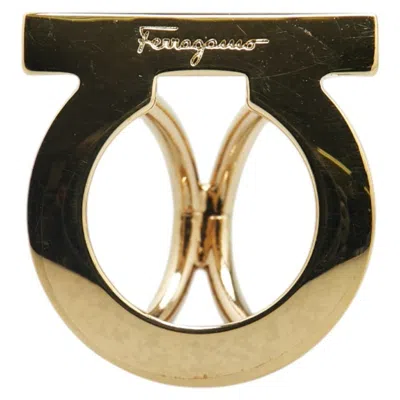 Pre-owned Ferragamo Scarf Ring () In Gold