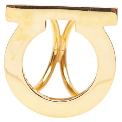 Pre-owned Ferragamo Scarf Ring () In Gold