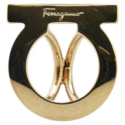 Pre-owned Ferragamo Scarf Ring () In Gold