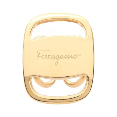 Pre-owned Ferragamo Scarf Ring () In Gold