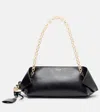 Ferragamo Scarf Small Leather Shoulder Bag In Black