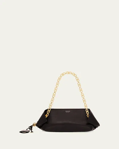 Ferragamo Scarf Smooth Leather Gancio Shoulder Bag